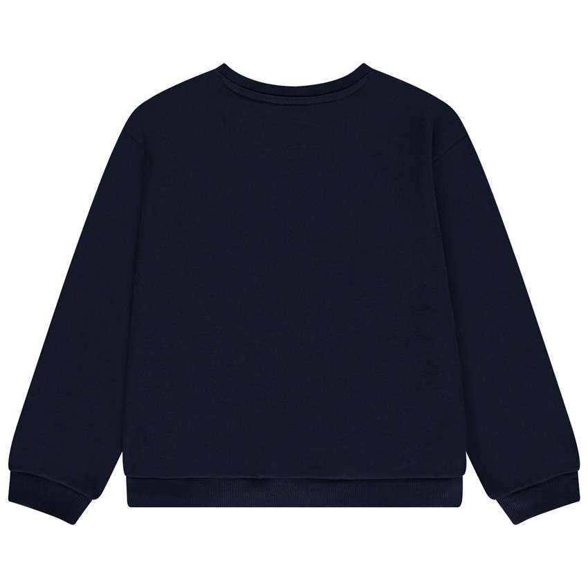 Sweat molleton patchs papillons en bouclettes pour fille 