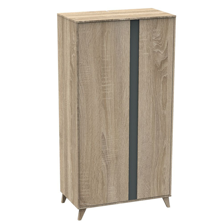 Armoire Nova 2 portes - Gris Volcan  