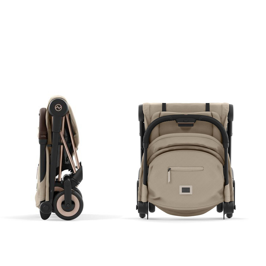 Poussette ultra-compacte Coya rosegold/cozy beige 