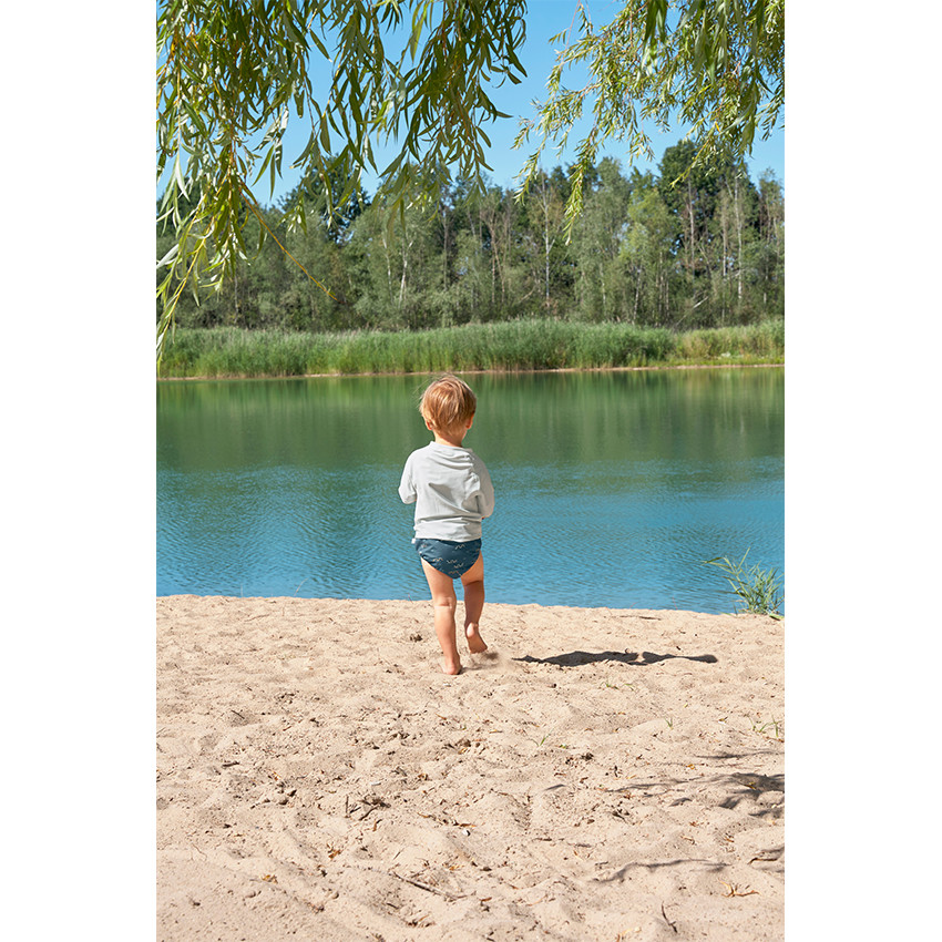 Couche de bain Garçon 18 mois – Serpent de Mer Bleu 