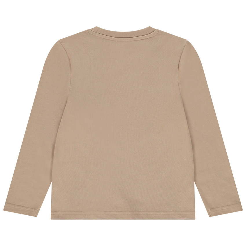 T-shirt manches longues en coton à poche print léopard pour enfant garçon 