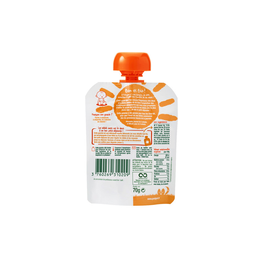 Gourde Le Petit Dej Pomme - 70g 