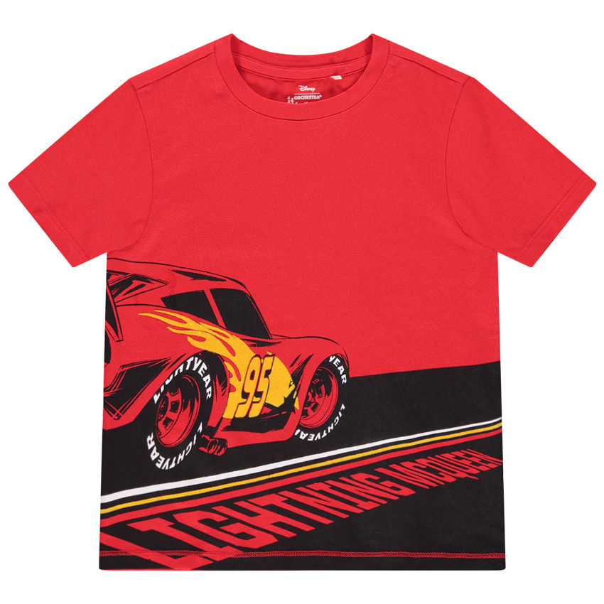 T-shirt manches courtes en coton bio print Cars Disney 