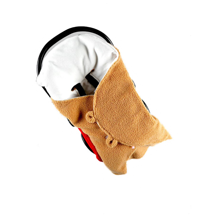 Couverture de promenade en teddy - Camel 