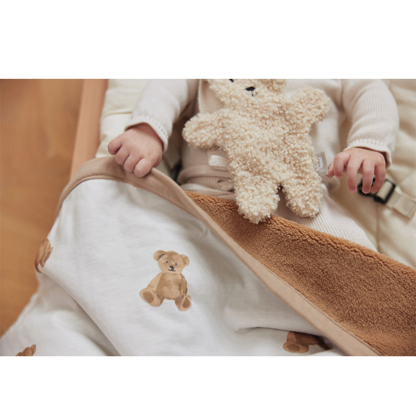 Couverture en jersey 75 x 100 cm Teddy Bear - Ecru (Jollein) - Image 3