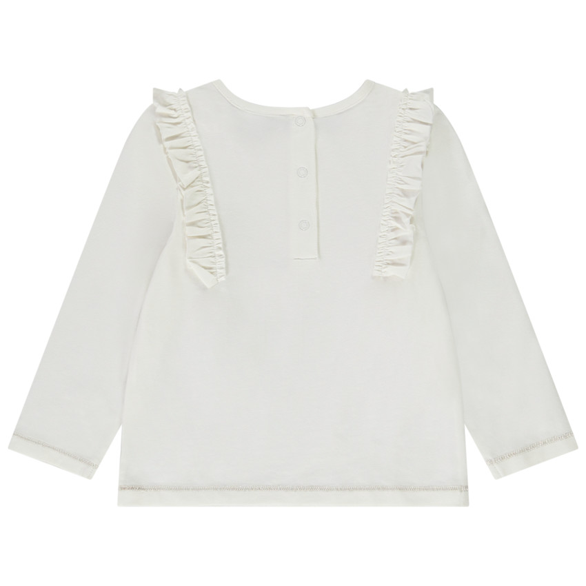 T-shirt manches longues volantées Hedwige Warner pour bébé fille 