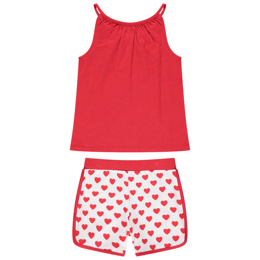 Pyjama court print Mickey et Minnie Disney et coeurs 