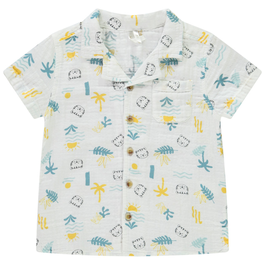 Chemise manches courtes imprimé tigres pour bébé garçon 