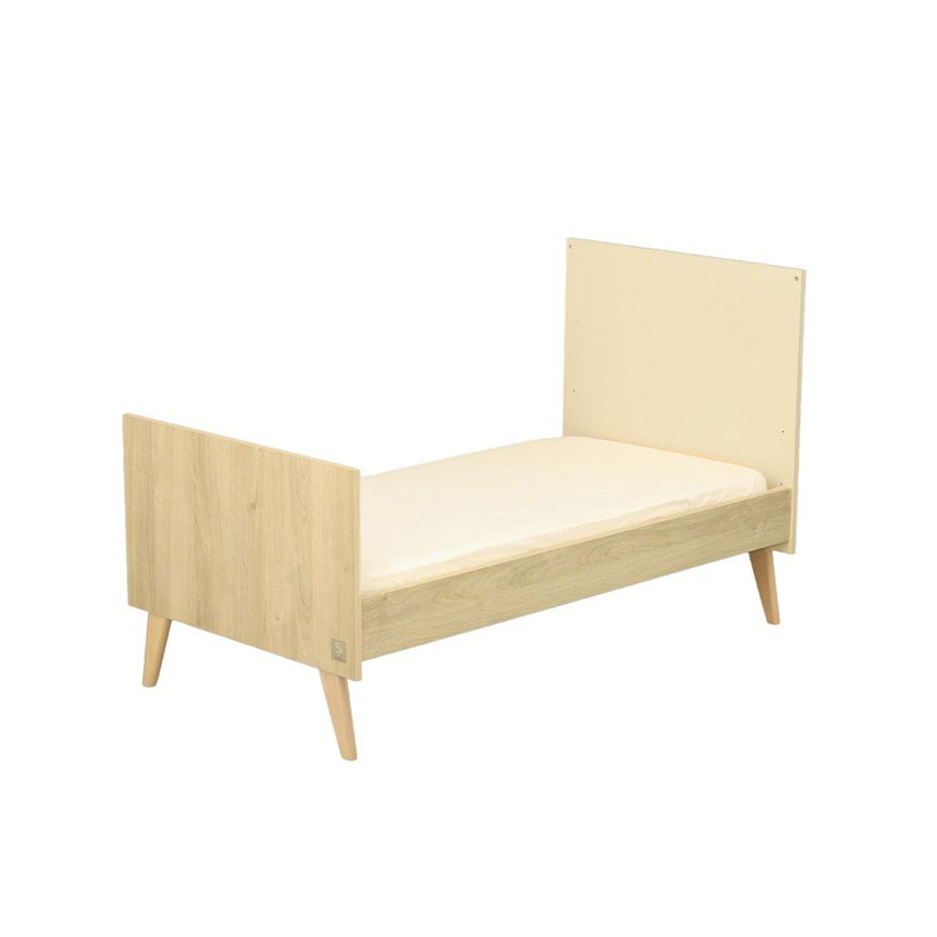 Lit évolutif Little Big Bed 140 x 70 cm Méliné aspect chêne sépia/crème 
