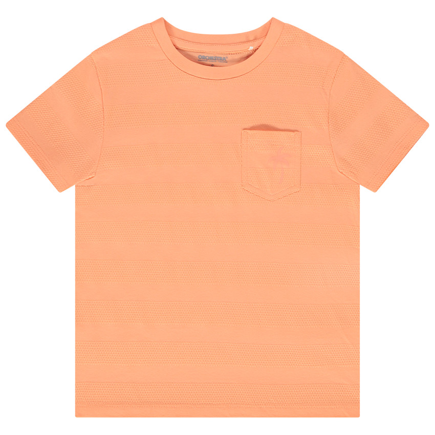 T-shirt manches courtes à poche print palmier