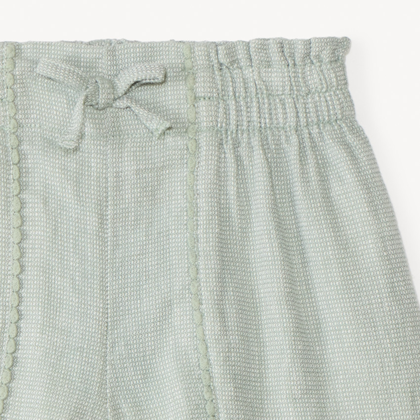 Short en toile avec galon à pompons pour fille 