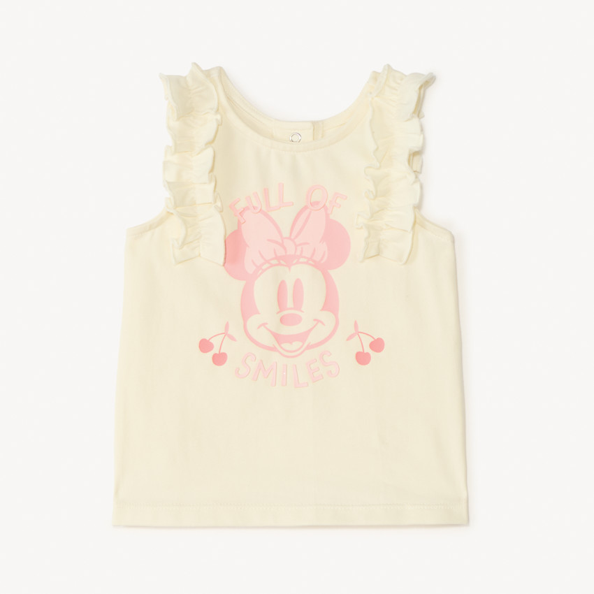 Débardeur bretelles à volants Minnie Disney pour bébé fille