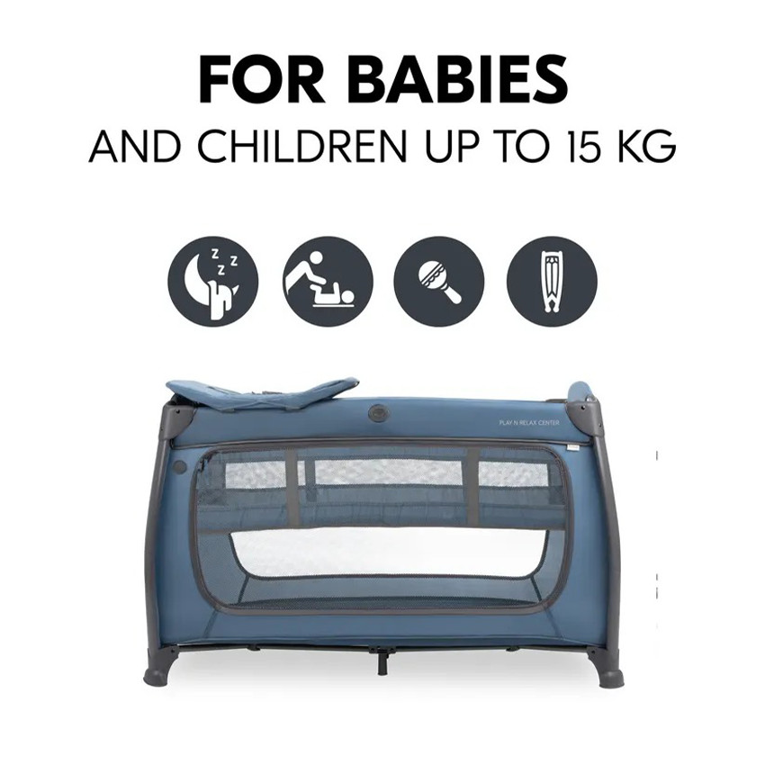 Lit de voyage & matelas à langer Play N Relax Center dark blue  
