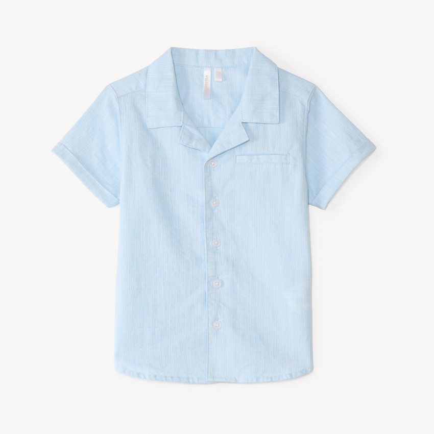 Chemise manches courtes en toile texturée pour bébé garçon 