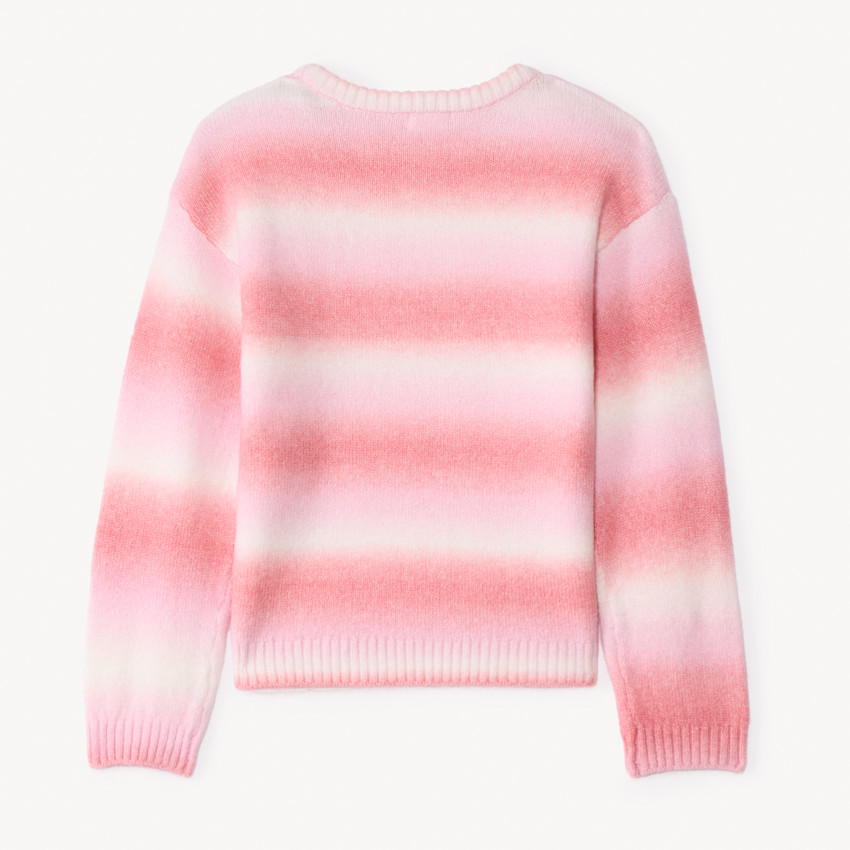 Pull en tricot effet dégradé pour fille 