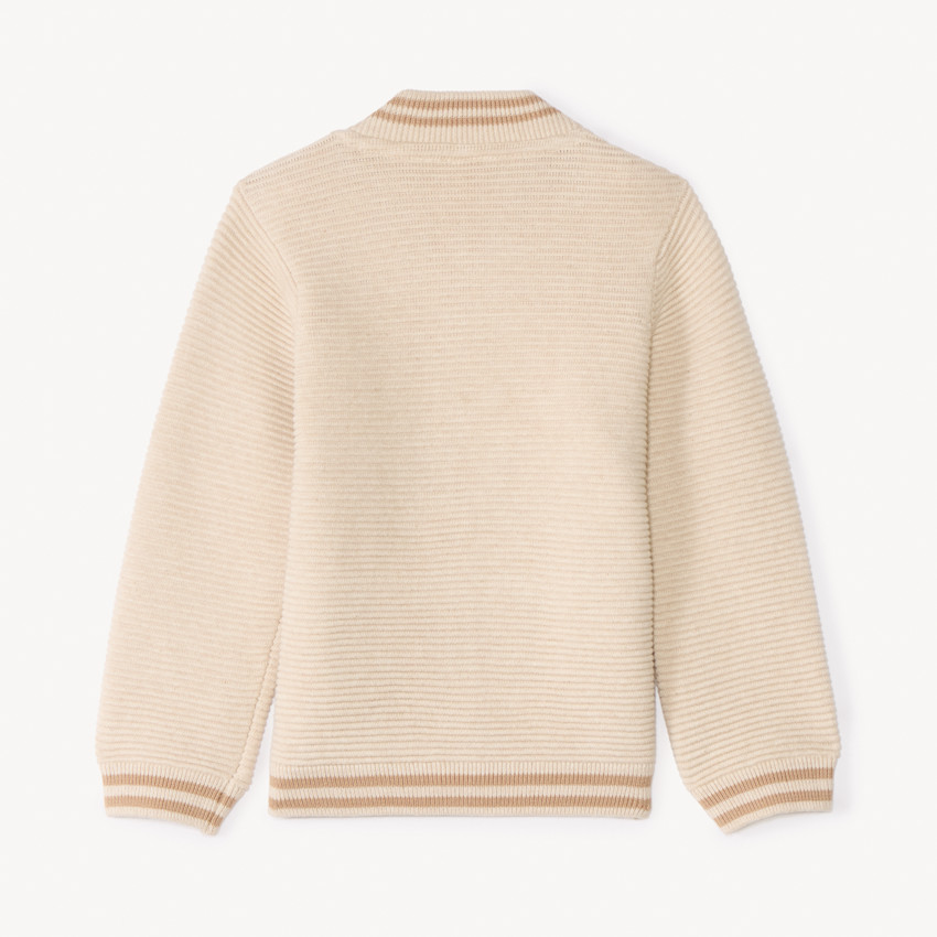 Gilet teddy en tricot fantaisie uni pour bébé garçon 