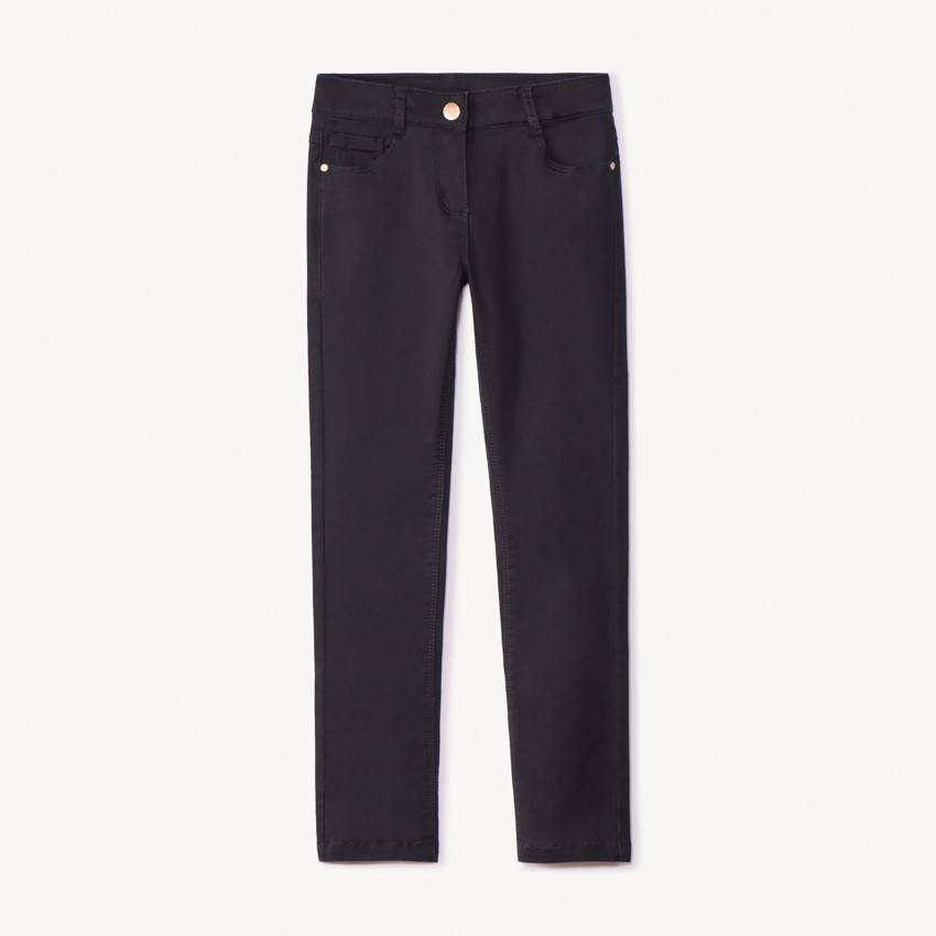 Pantalon slim en twill uni pour fille 