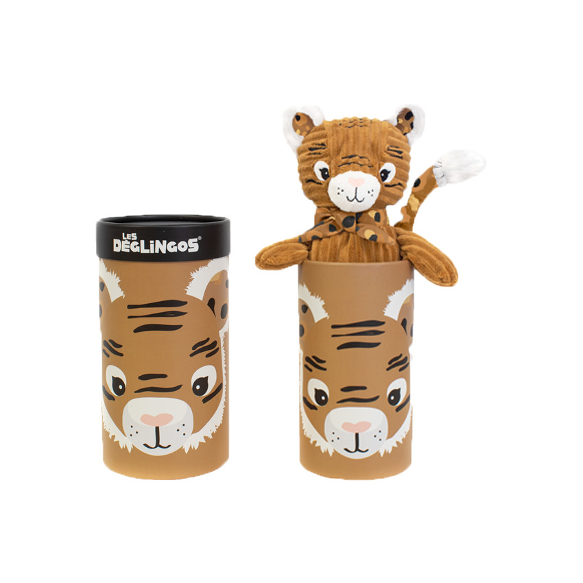 Grande peluche Simply - Spéculos le Tigre en boîte - Marron