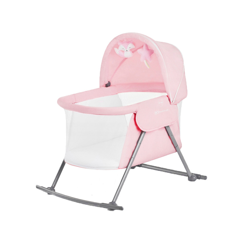 Berceau pliable Lovi 3 en 1 - Rose 