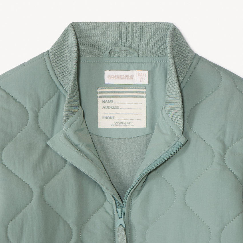 Bombers matelassé à patchs brodés pour garçon 