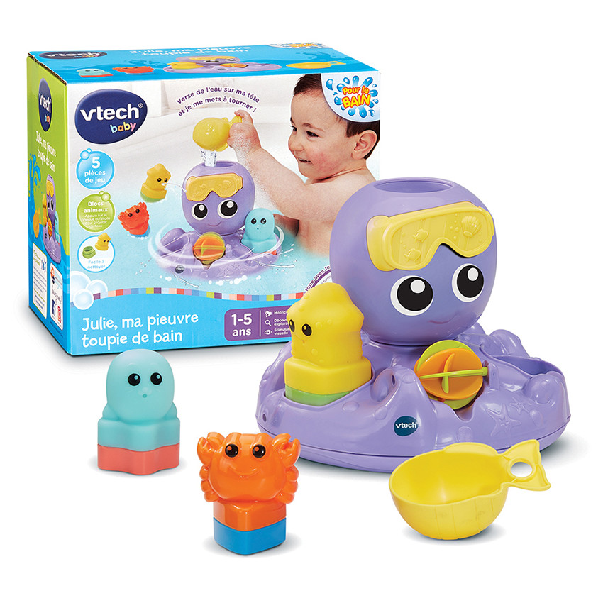 Julie ma pieuvre toupie de bain  