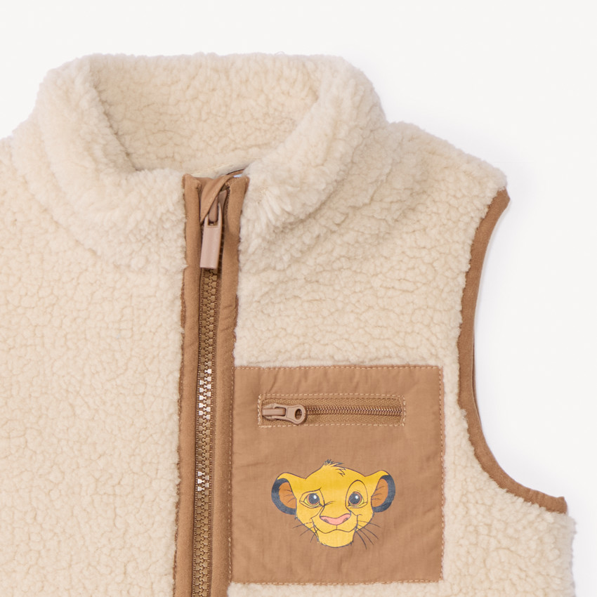 Gilet sans manches en sherpa Simba Disney pour bébé garçon 