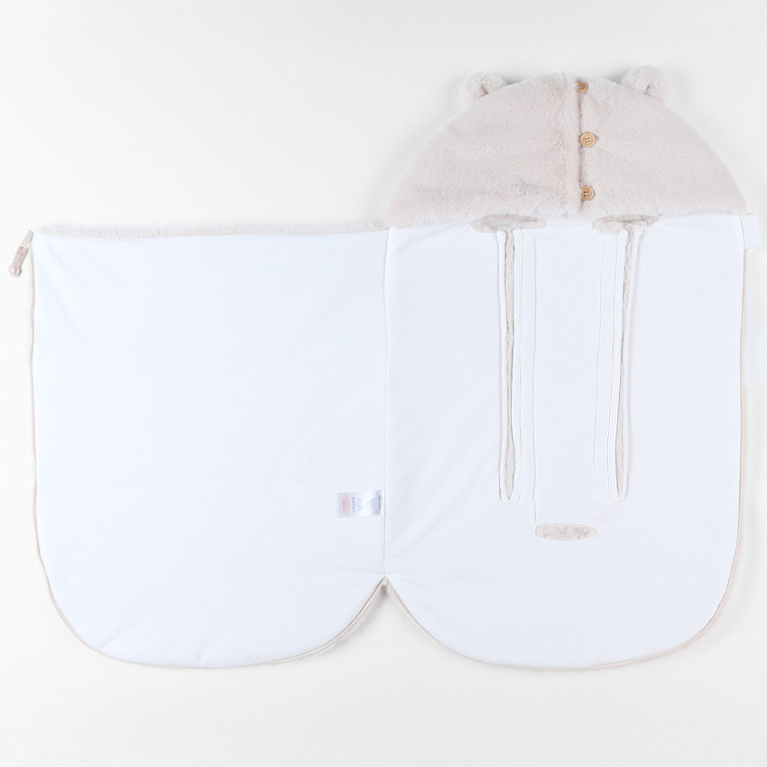 Nid d'ange Groloudoux® fausse fourrure Sable 