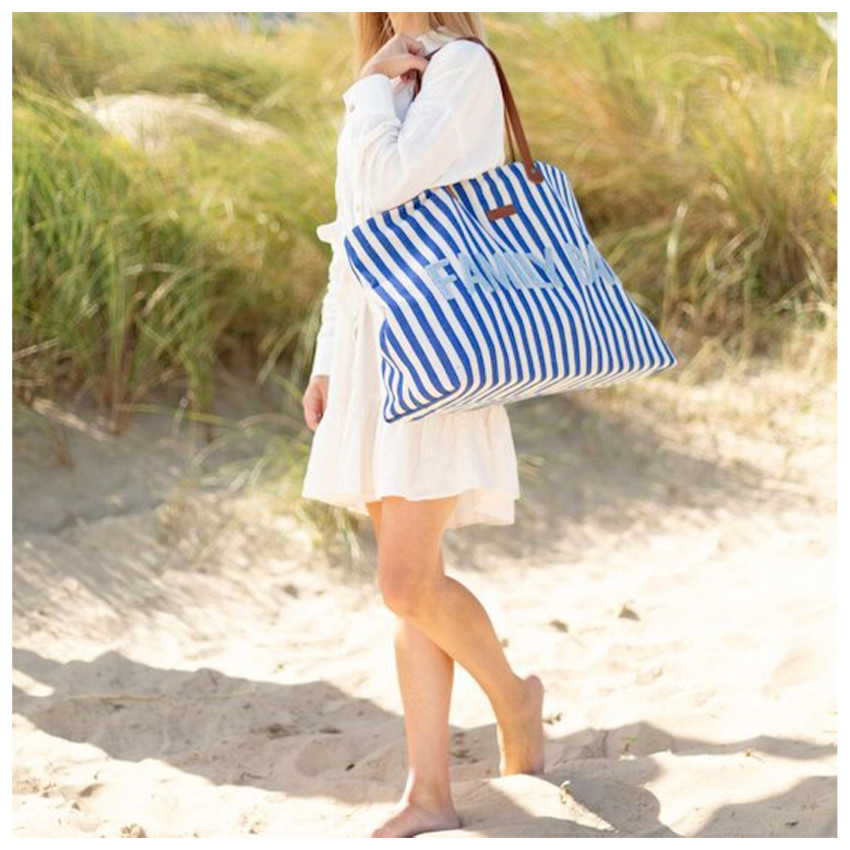 Sac à langer Family Bag Rayures Bleu Electrique Bleu Clair 