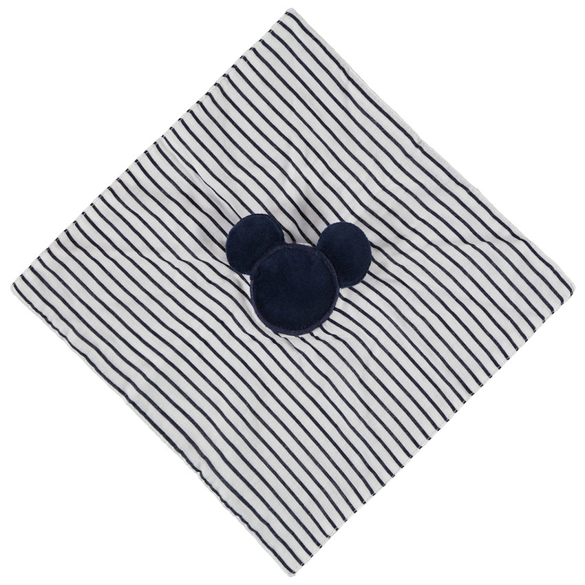 Doudou mouchoir rayé Mickey Disney pour bébé garçon 