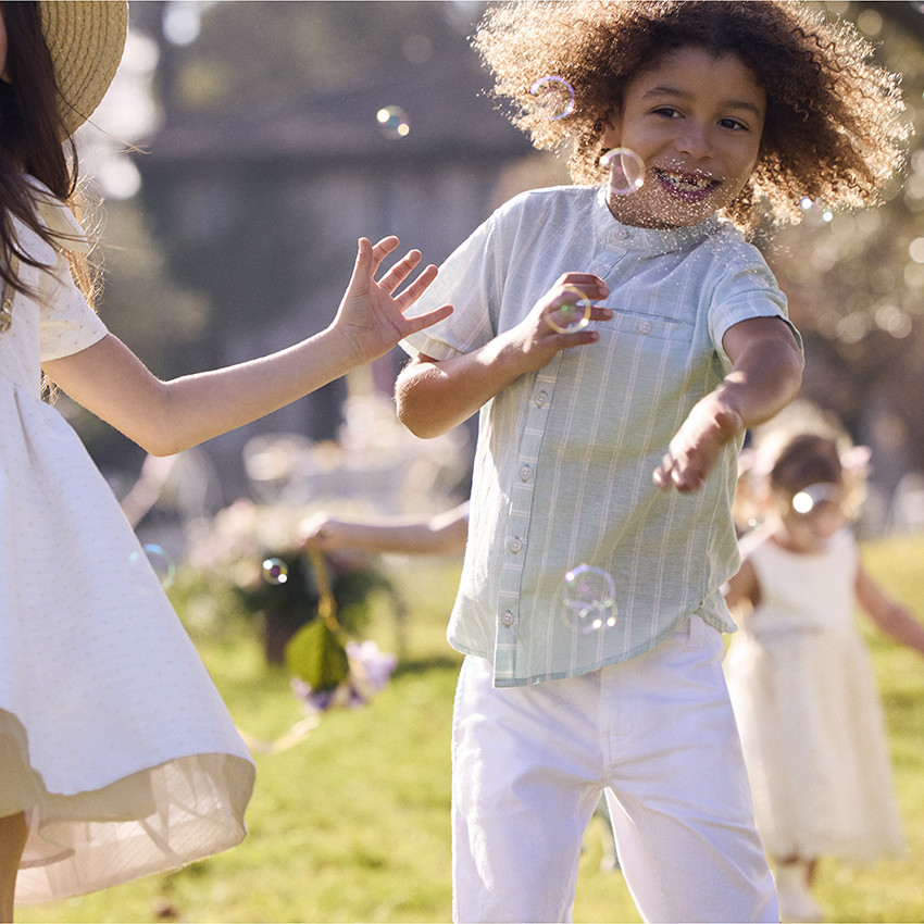 Bermuda en toile uni pour garçon  