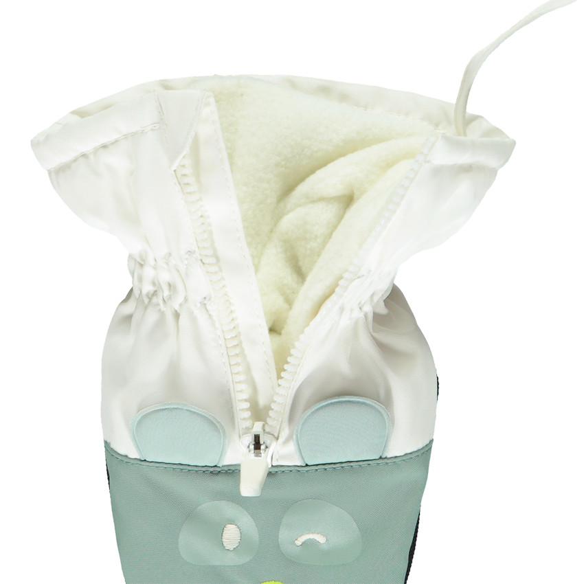 Moufles de ski Panda reliées et zippées pour bébé garçon 