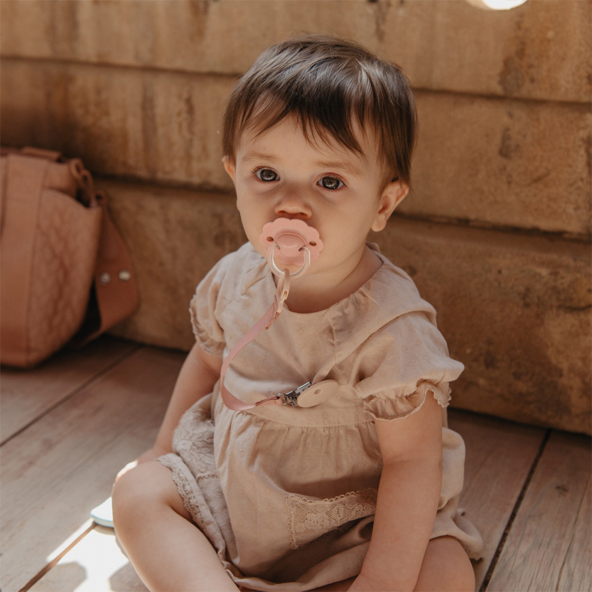 Sucette physiologique en silicone SX PRO Wonder 6-18M Rose moyen 