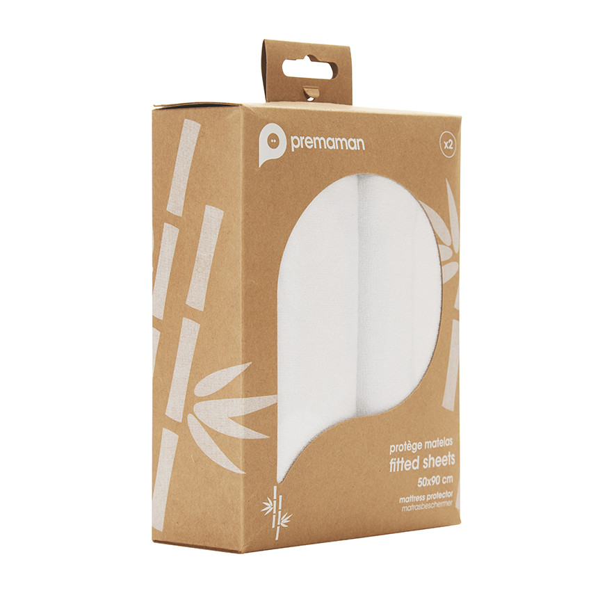 Lot de 2 alèses 60 x 120 cm - Blanc (Prémaman) - Image 3