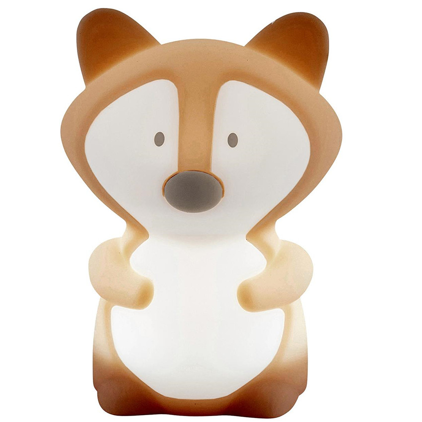 Veilleuse renard en silicone brun 