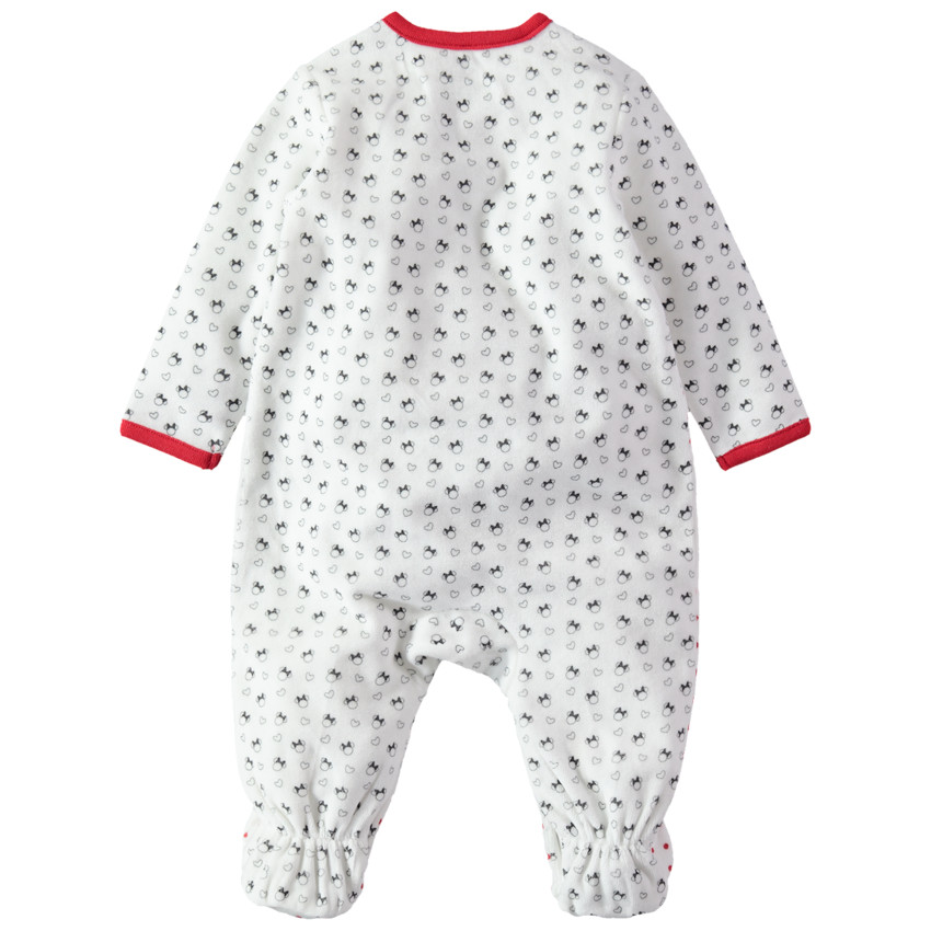 Dors-bien en velours imprimé all-over avec patch Minnie 
