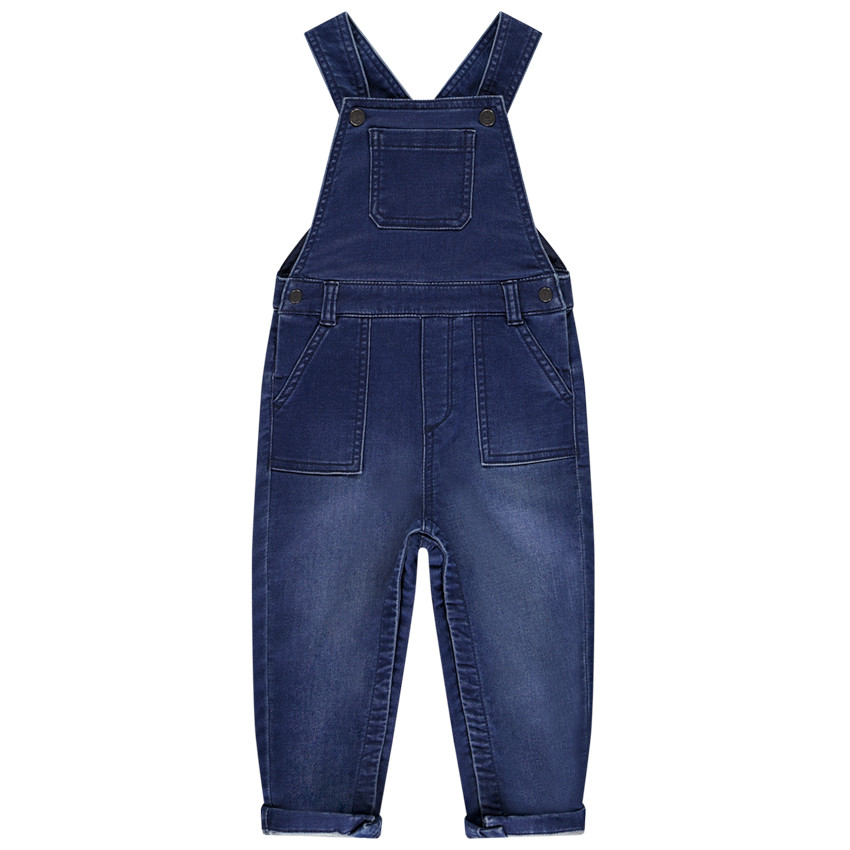 Salopette longue effet denim pour bébé garçon