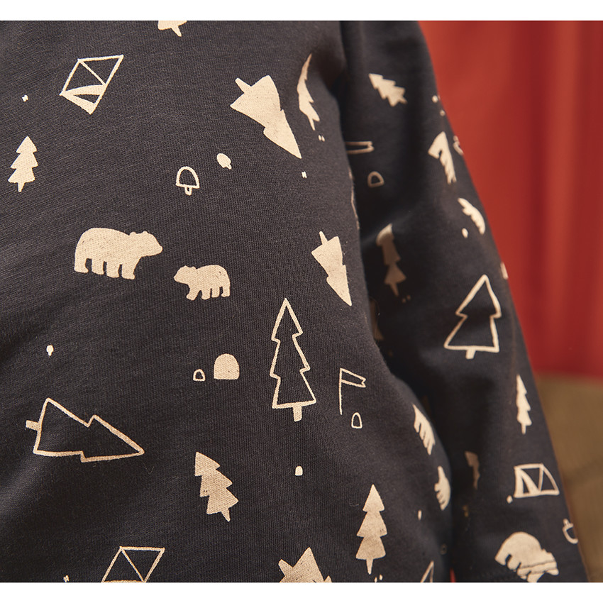 Ensemble 2 pièces imprimé forêt pour bébé garçon 