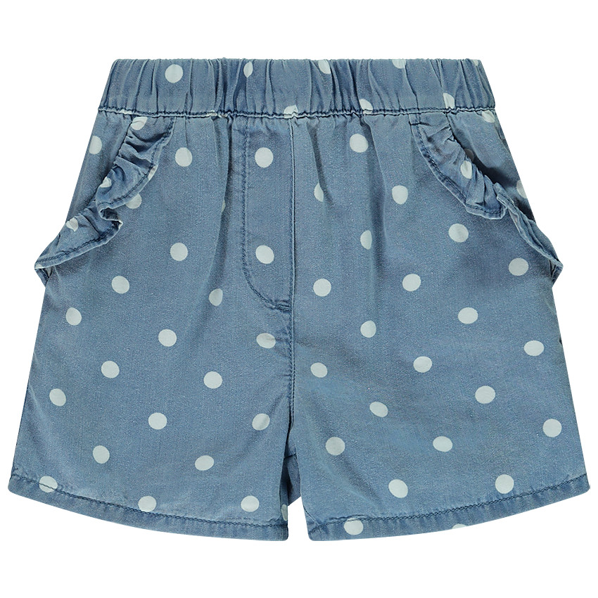 Short en lyocell imprimé pois pour bébé fille 