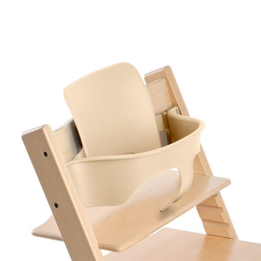 Pack chaise haute en hêtre Tripp Trapp naturel + Baby Set² naturel + plateau 