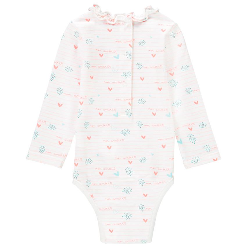 Body manches longues en coton imprimé pour bébé fille 