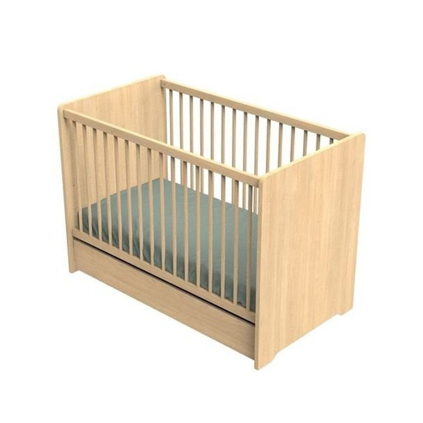 Tiroir de lit 120 x 60 cm Cannelle aspect chêne miel 