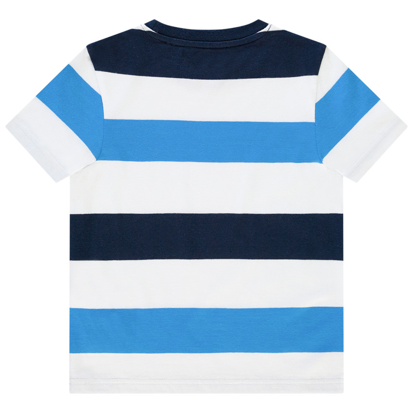 T-shirt manches courtes à larges rayures pour garçon 