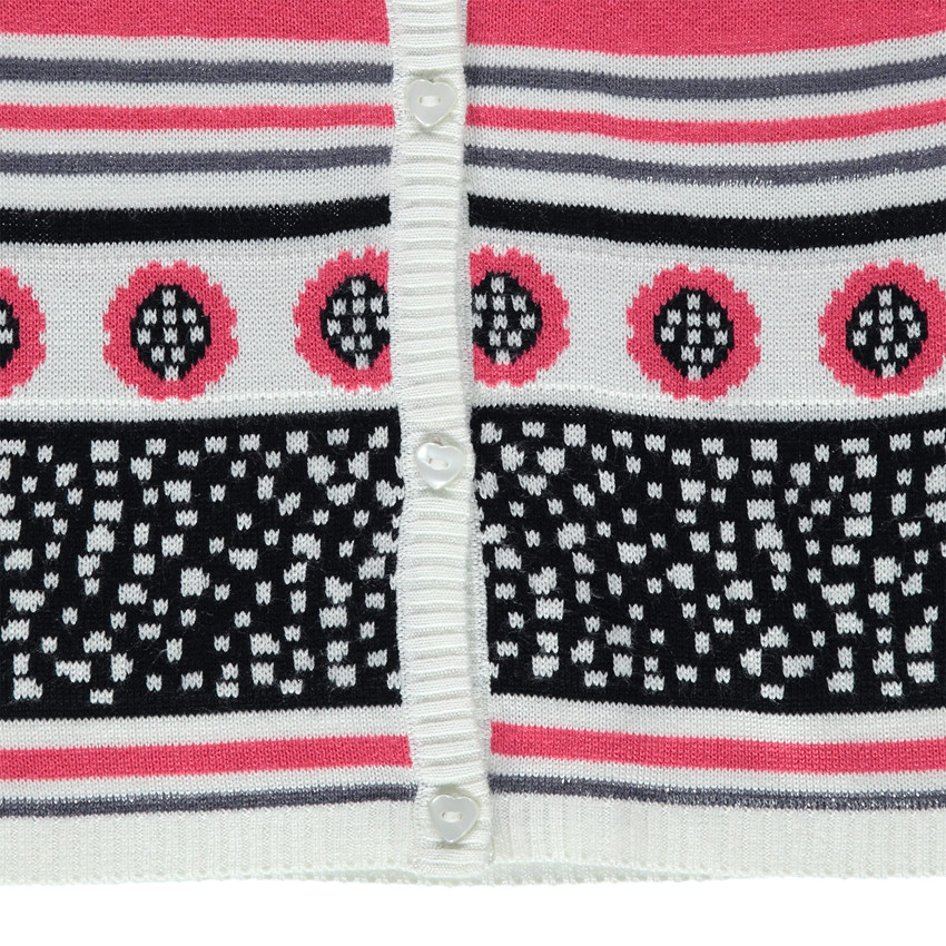 Gilet jacquard imprimé fantaisie 