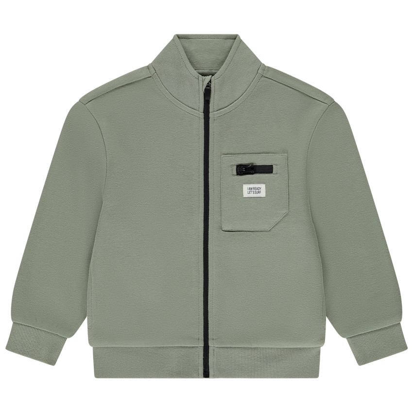 Gilet zippé à col montant et poche pour garçon