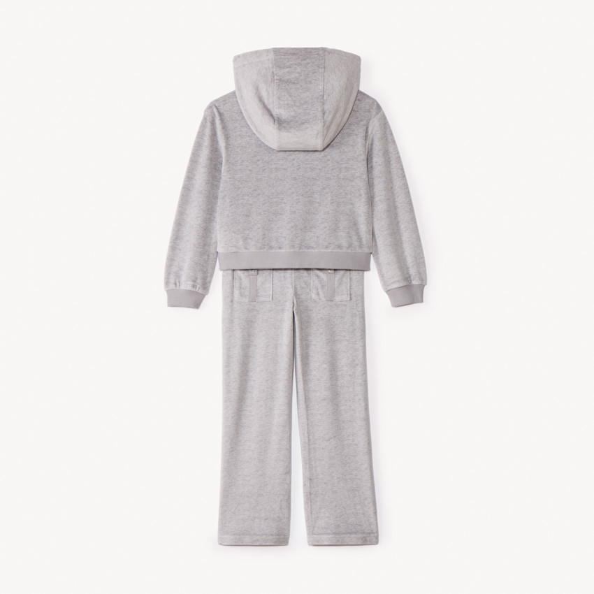Ensemble gilet à capuche + jogging uni pour fille  