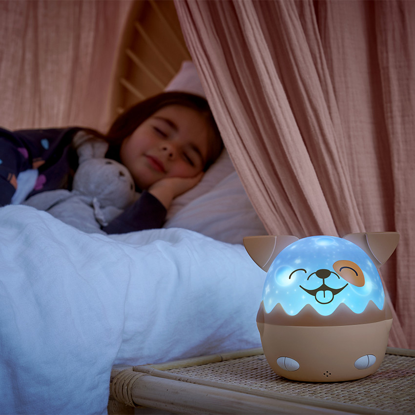 Veilleuse musicale sans fil avec projection Max le chien 