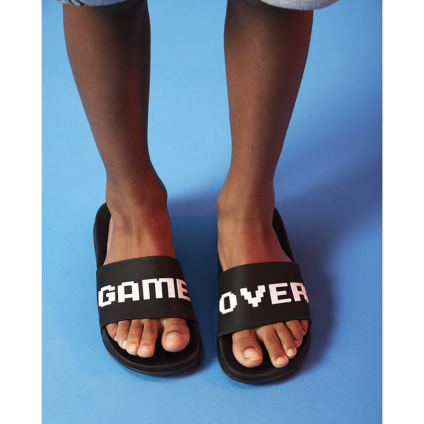 Mules à bride large print gamer pour garçon 