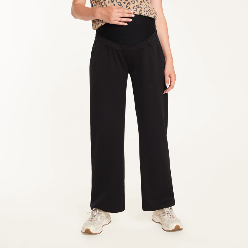 Pantalon de grossesse uni avec bandeau haut 