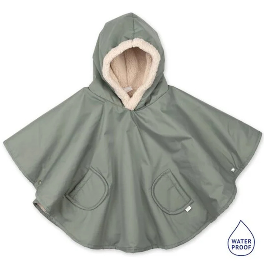 Poncho de voyage - Waterproof + teddy - Vert - 9/36 m 