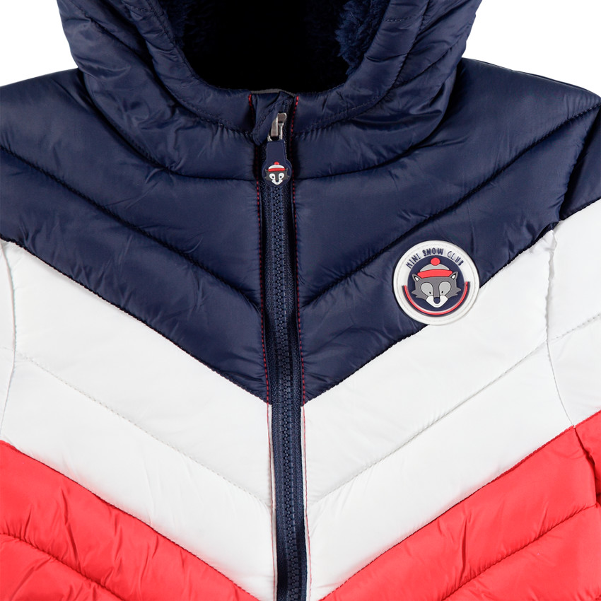 Doudoune matelassée tricolore doublée sherpa 